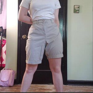 Khaki Bermuda shorts